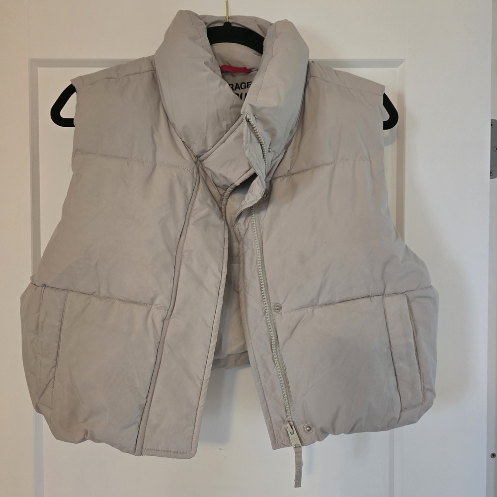 Garage Light Gray Puffer Vest